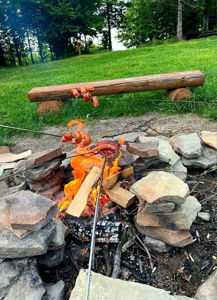 Weekend z końmi w beskidach, ognisko