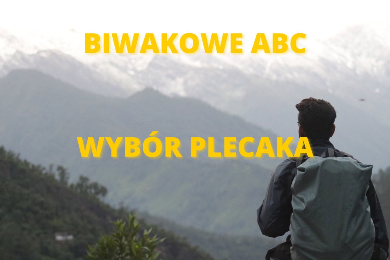 Turysta z plecakiem patrzący na górskie pasmo – poradnik Biwakowe ABC, wybór plecaka trekkingowego